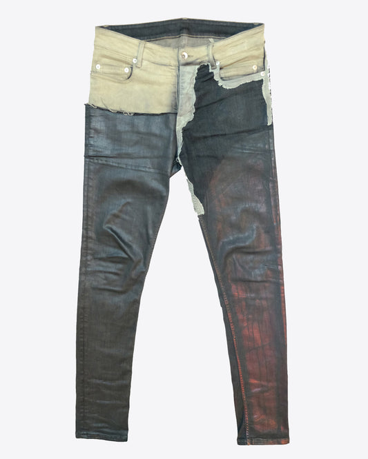 Rick Owens - Sample Waxed Denim Tyrone Skinny Jeans, US 29