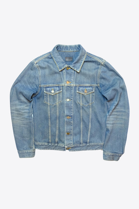 Saint Laurent - 2014 Classic Dirty Vintage Blue Denim Trucker Jacket, Size M