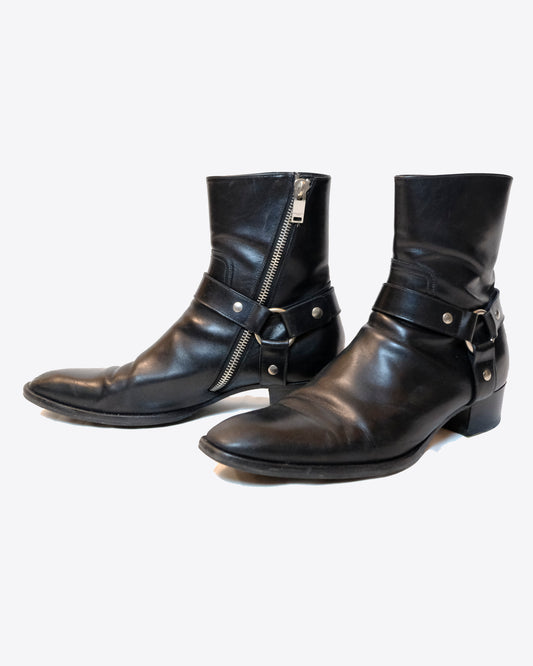 Saint Laurent - FW13 Exposed Zipper Wyatt Harness Boots, EU 44.5