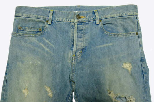 Saint Laurent - FW14 Destroyed Crash Denim Jeans, Size 33