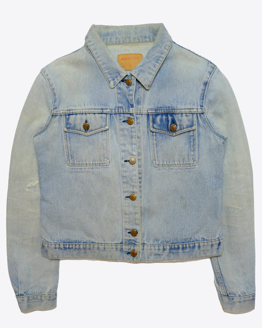 Helmut Lang - '98 Light Washed Denim Trucker Jacket with Leather Tags, EU 40