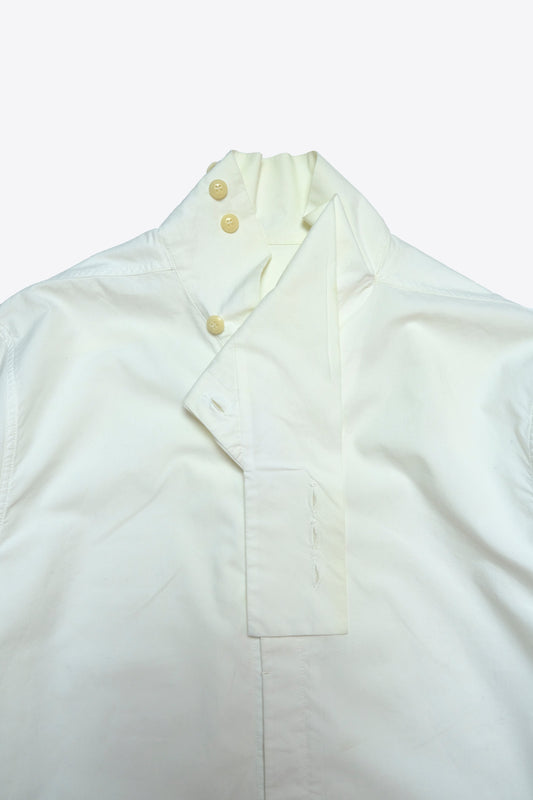 Rick Owens - SS15 "Faun Island" Long-sleeve Cowl Button-up Shirt, EU 50