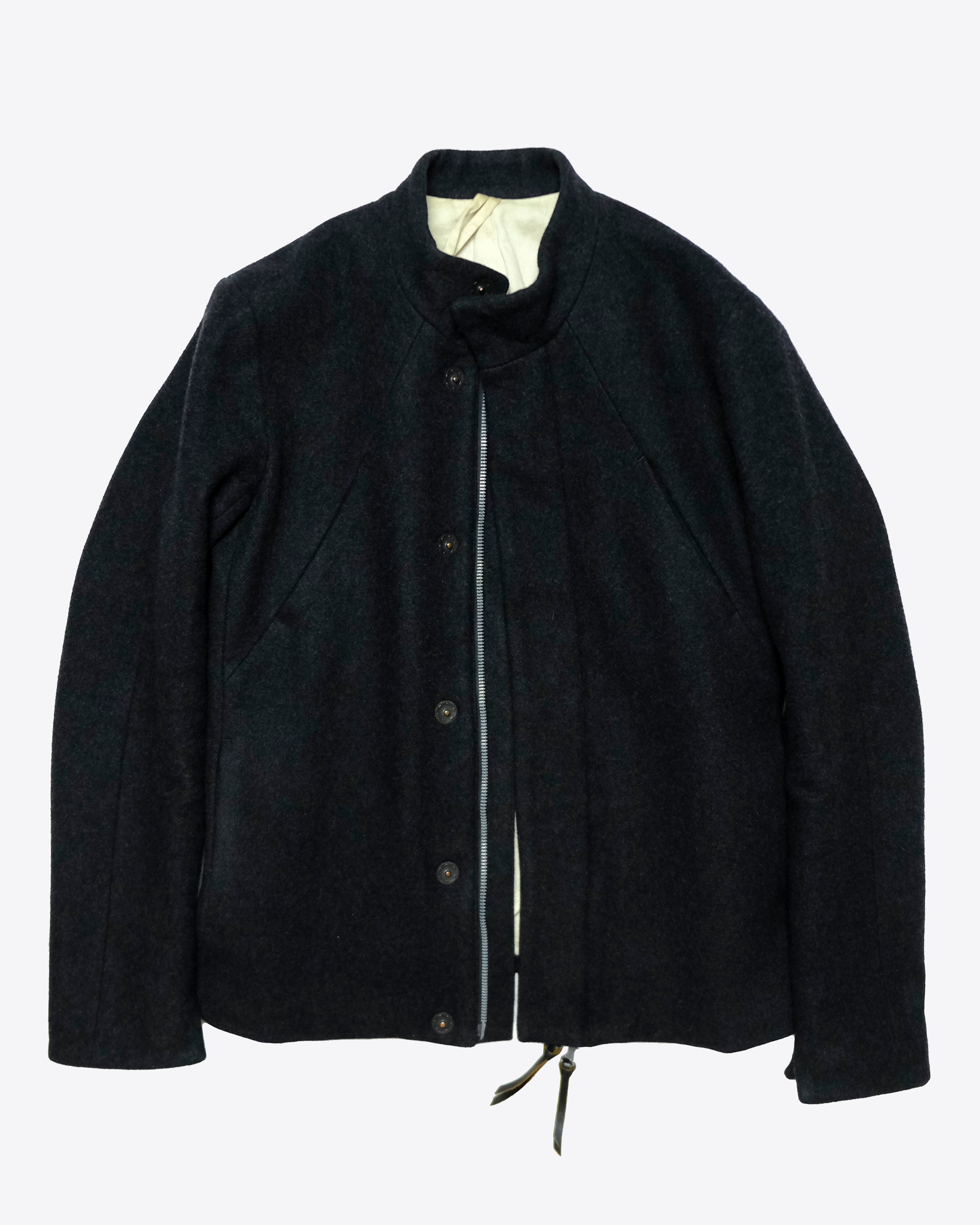 The Viridi-anne 17-18AW - Melton High Neck Long Coat STYLE