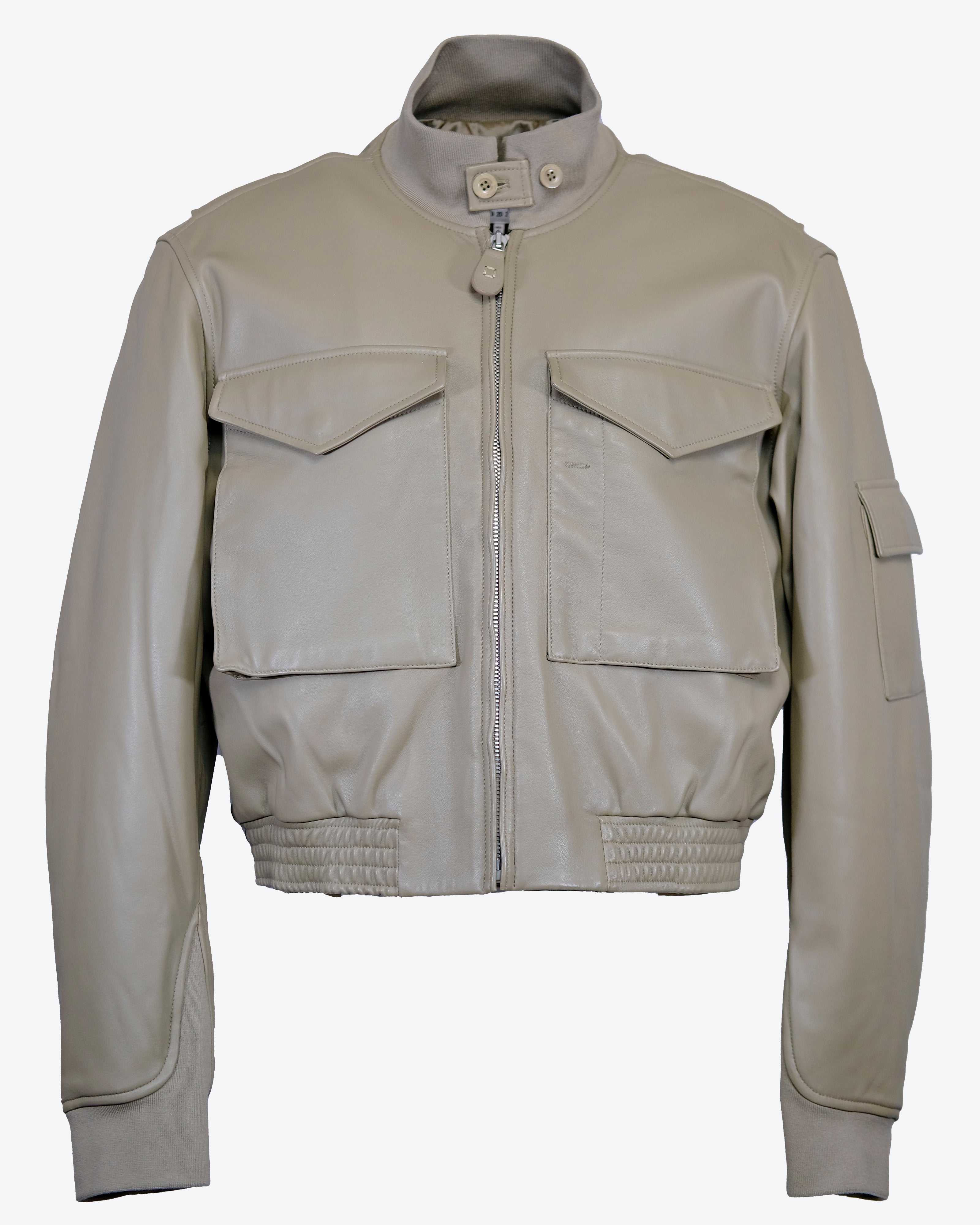 Maison Margiela - AW20 Sample Leather Utility Bomber Jacket, EU 48