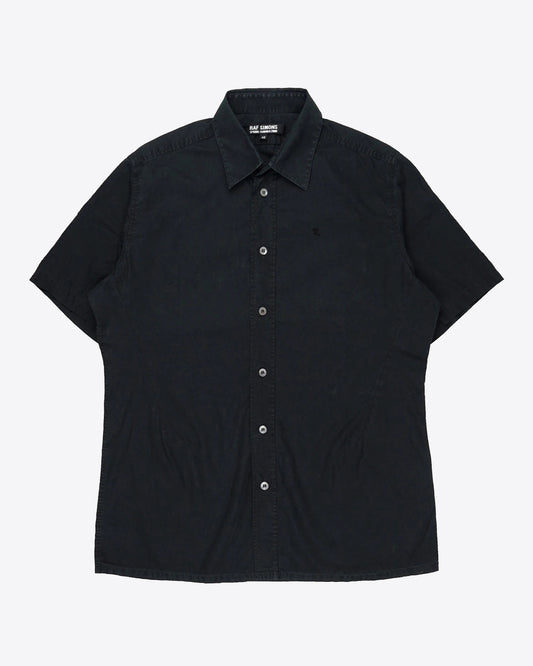 Raf Simons - SS08 Black Short Sleeve Button up Shirt, EU 48