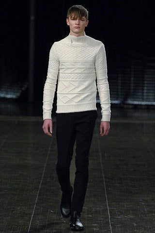 LV SS19 brickroad handmade runway knit sweater SZ:S