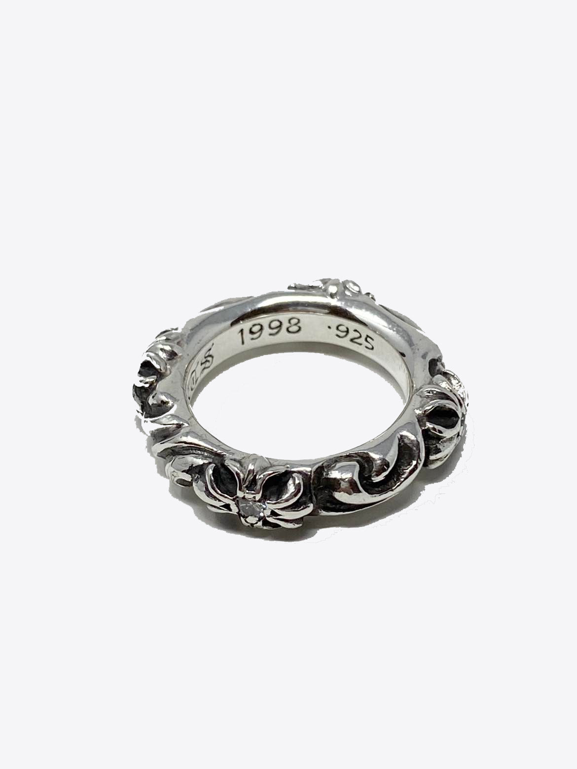 Chrome Hearts - Diamond SBT Scroll Ring, US 5