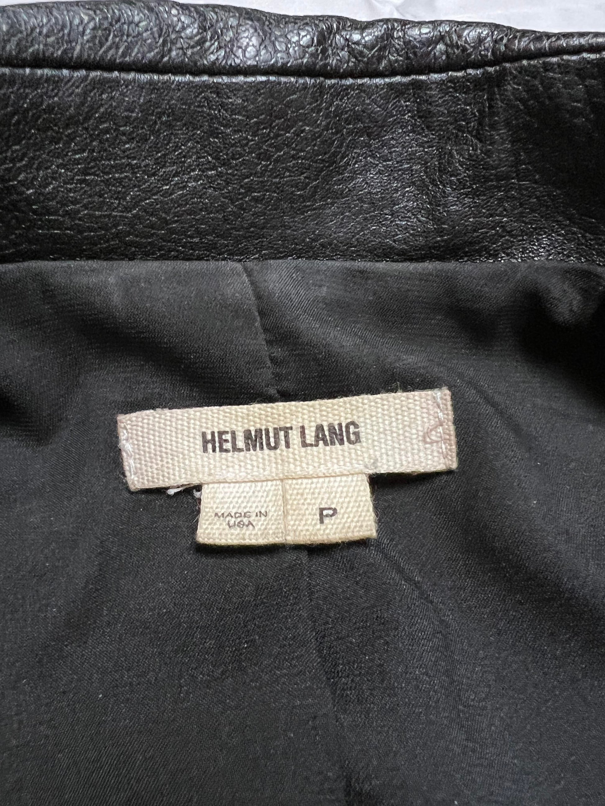 Helmut Lang - Imported Fabric and Leather Zipper Biker Jacket