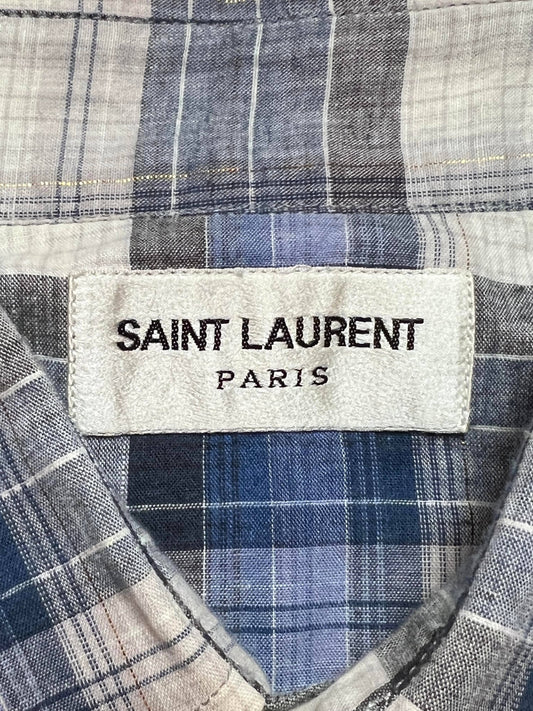 Saint Laurent - SS15 Plaid Flannel Button-up Shirt, EU 38