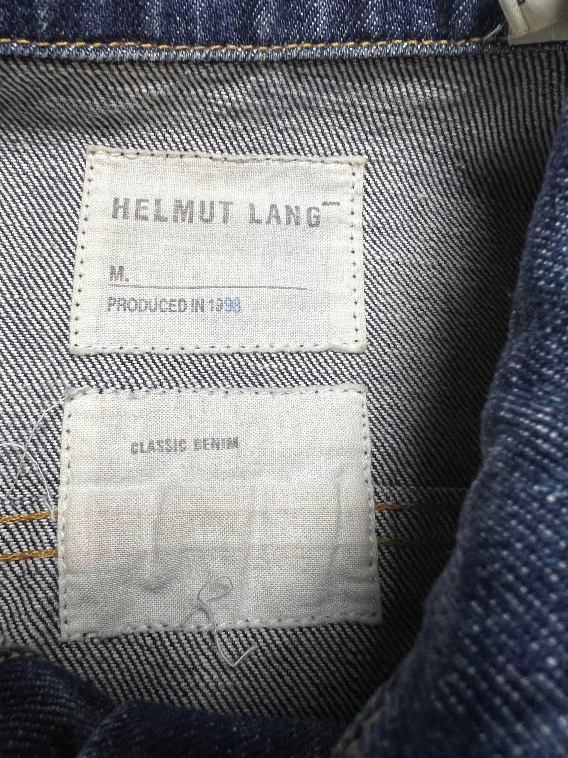 Helmut Lang Archive vintage dark denim type 1 trucker jacket size