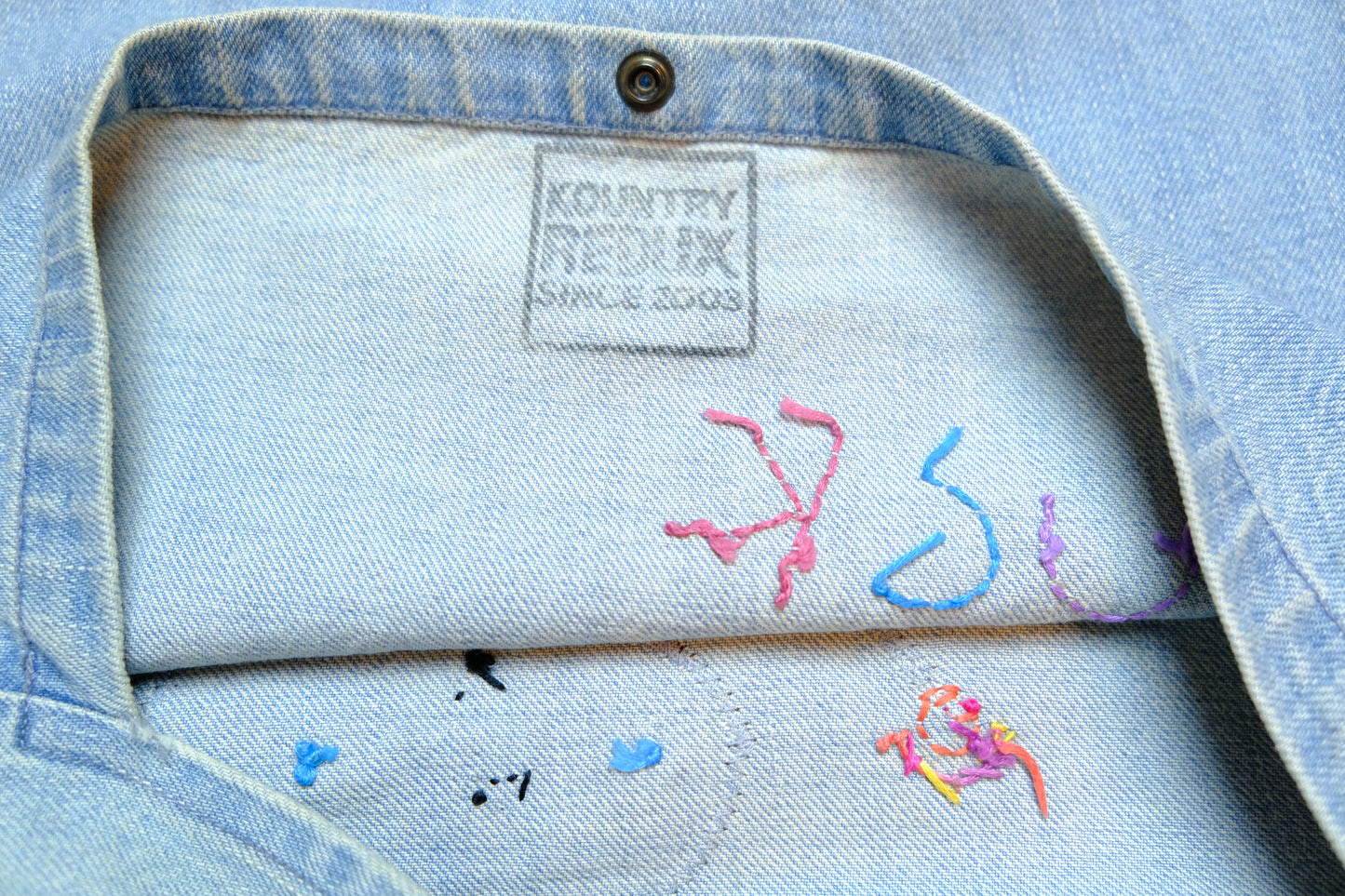 Kapital - Kountry E.T. F-Covid Embroidered Shoulder Tote Bag