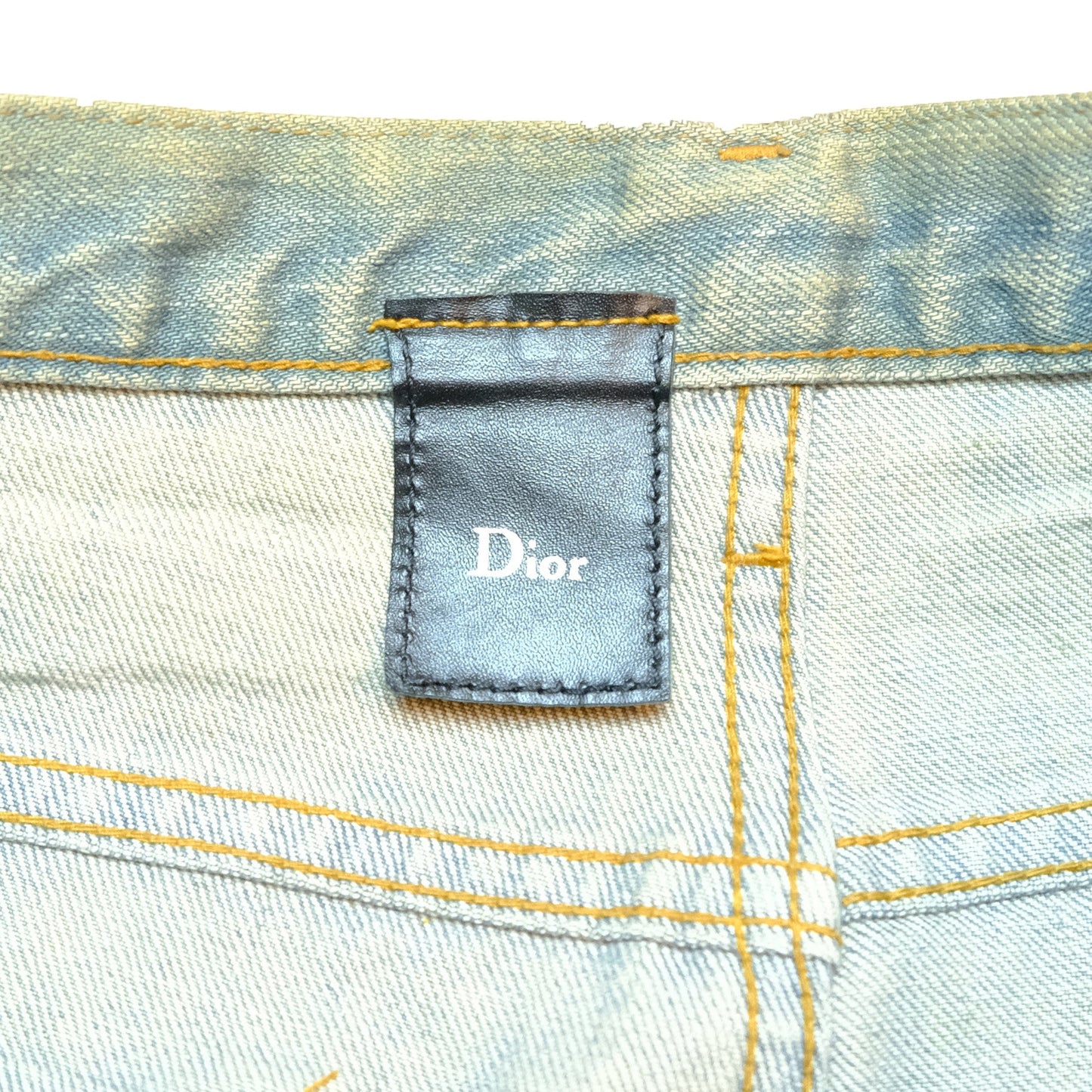 Dior - SS04 "Strip" Ice Blue Waxed Denim, Size 31