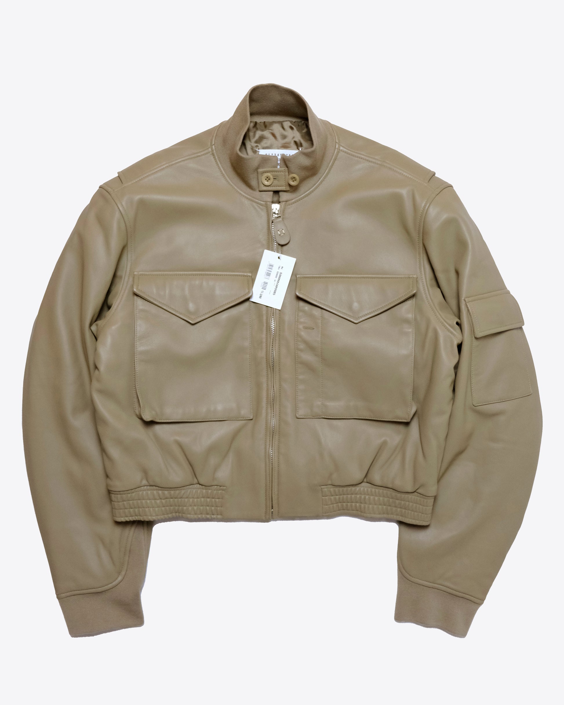 Maison Margiela - AW20 Sample Leather Utility Bomber Jacket, EU