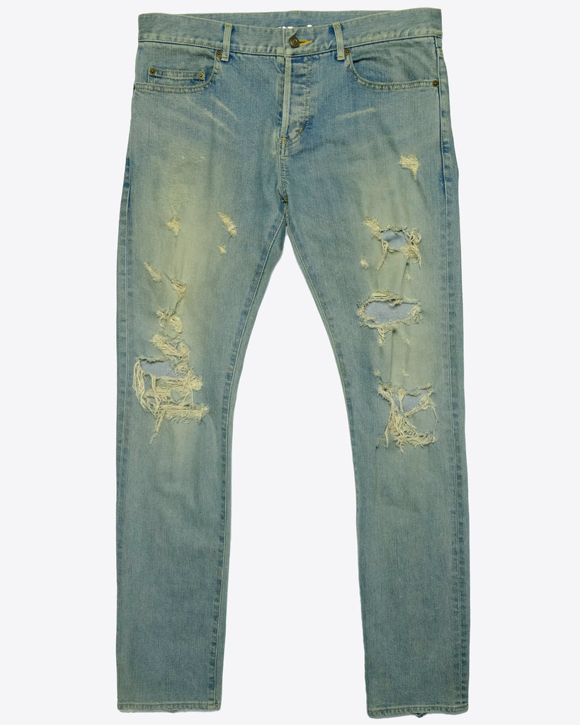 FW14 Destroyed Crash Denim Jeans, Size 33 – Archaic Archive