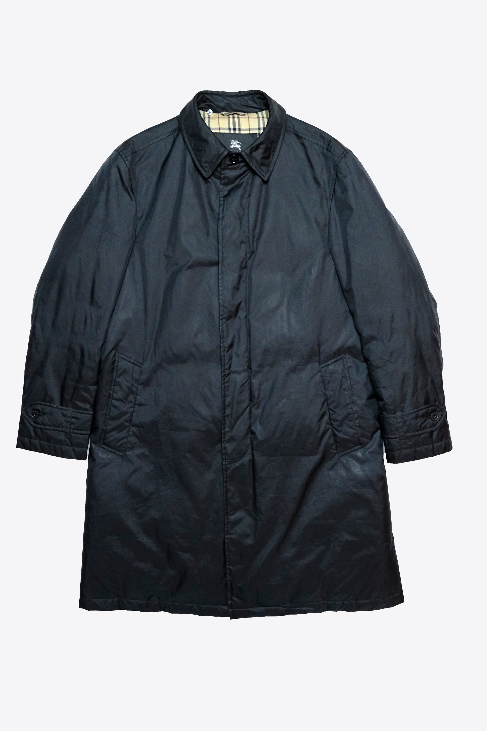 Burberry - Black Label Nova Check Long Coat, Size L