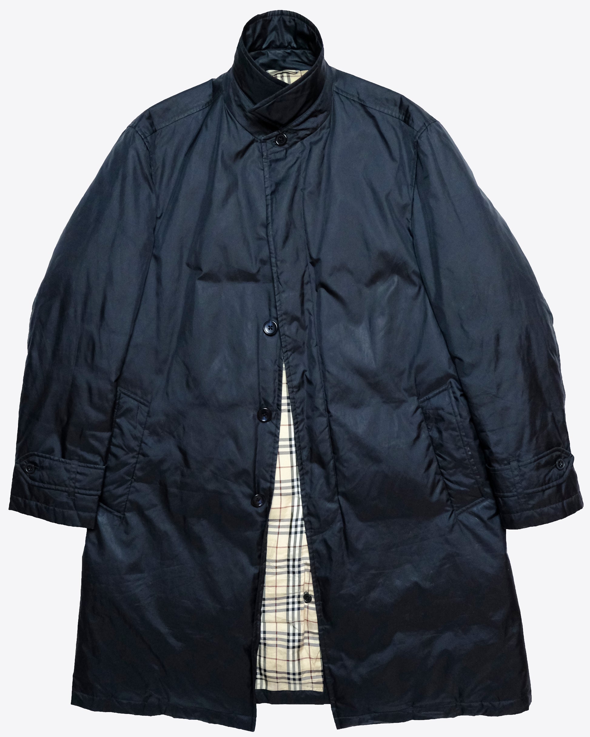 Burberry - Black Label Nova Check Long Coat, Size L