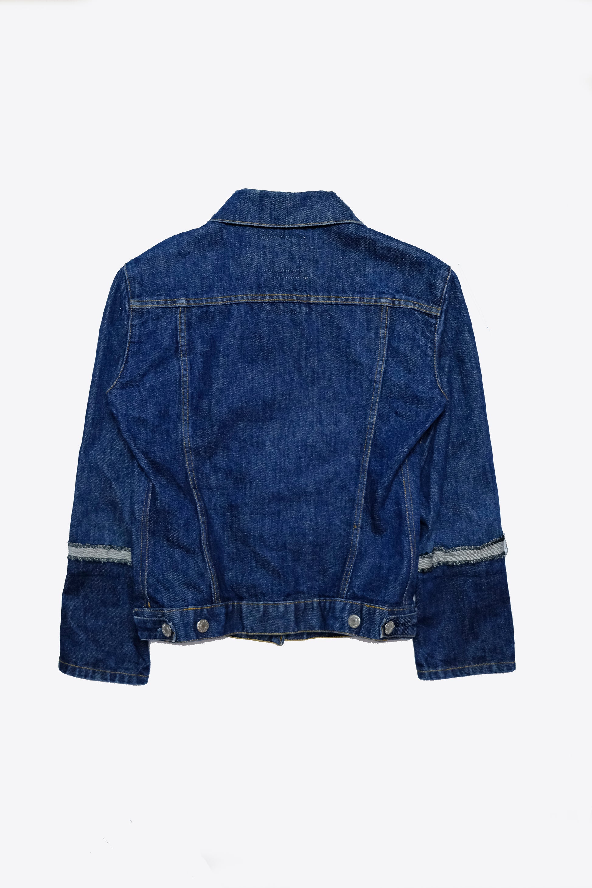 Helmut Lang - '90s Raw Denim Sleeve Detail Trucker Jacket, EU 40