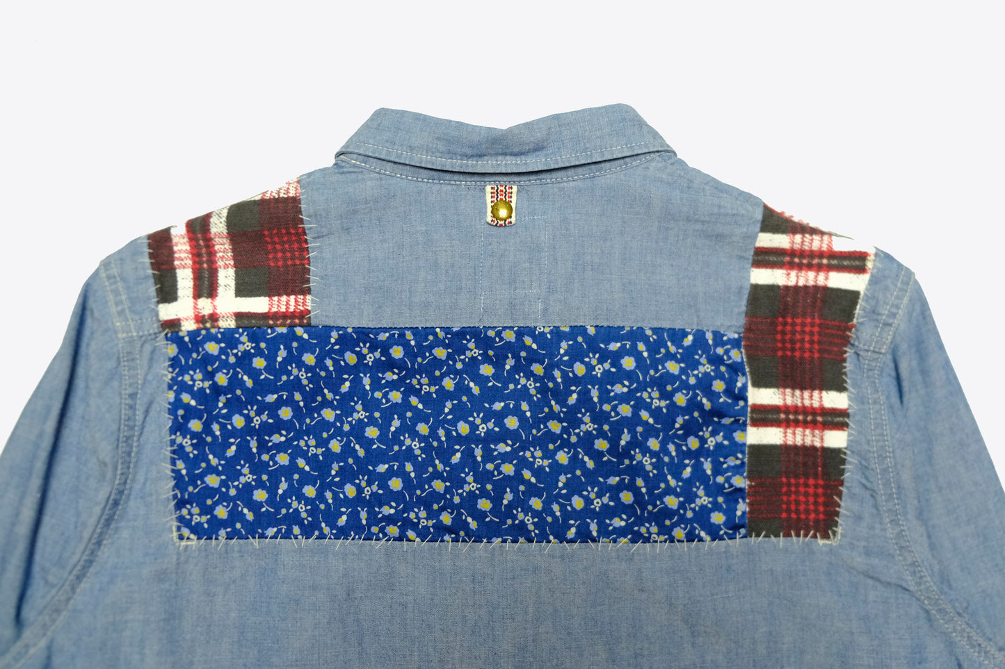 Visvim - SS16 Granger Shirt Chambray Boro Patchwork Shirt, JP 3