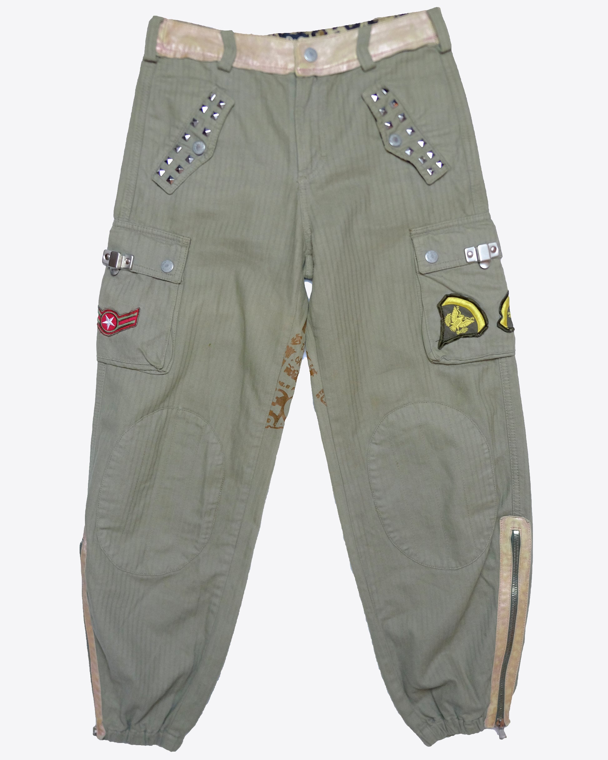 Dolce & Gabbana - 2000's Studded Cargo Pants with Patches, EU 38 ...