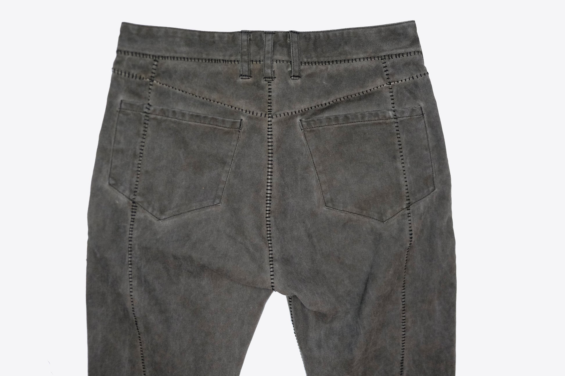 Marcel Everette - 2nd Batch Overlock Stitch J-cut Denim Pants in Charred  Oak, Size 32