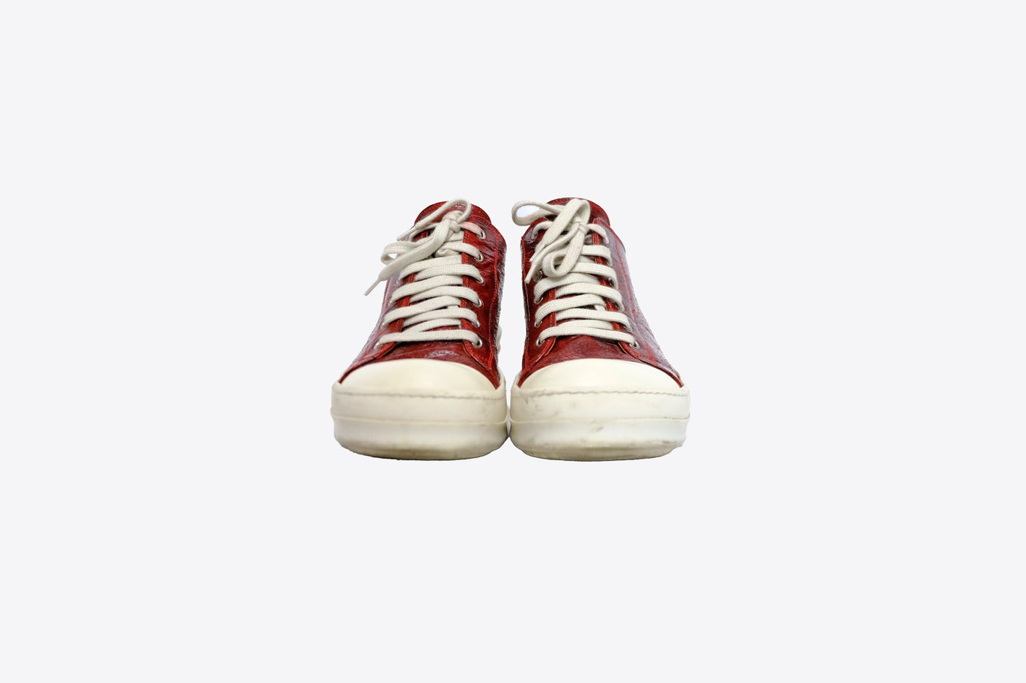 Rick Owens - SS17 Red Wolffish Leather Ramones, EU 42