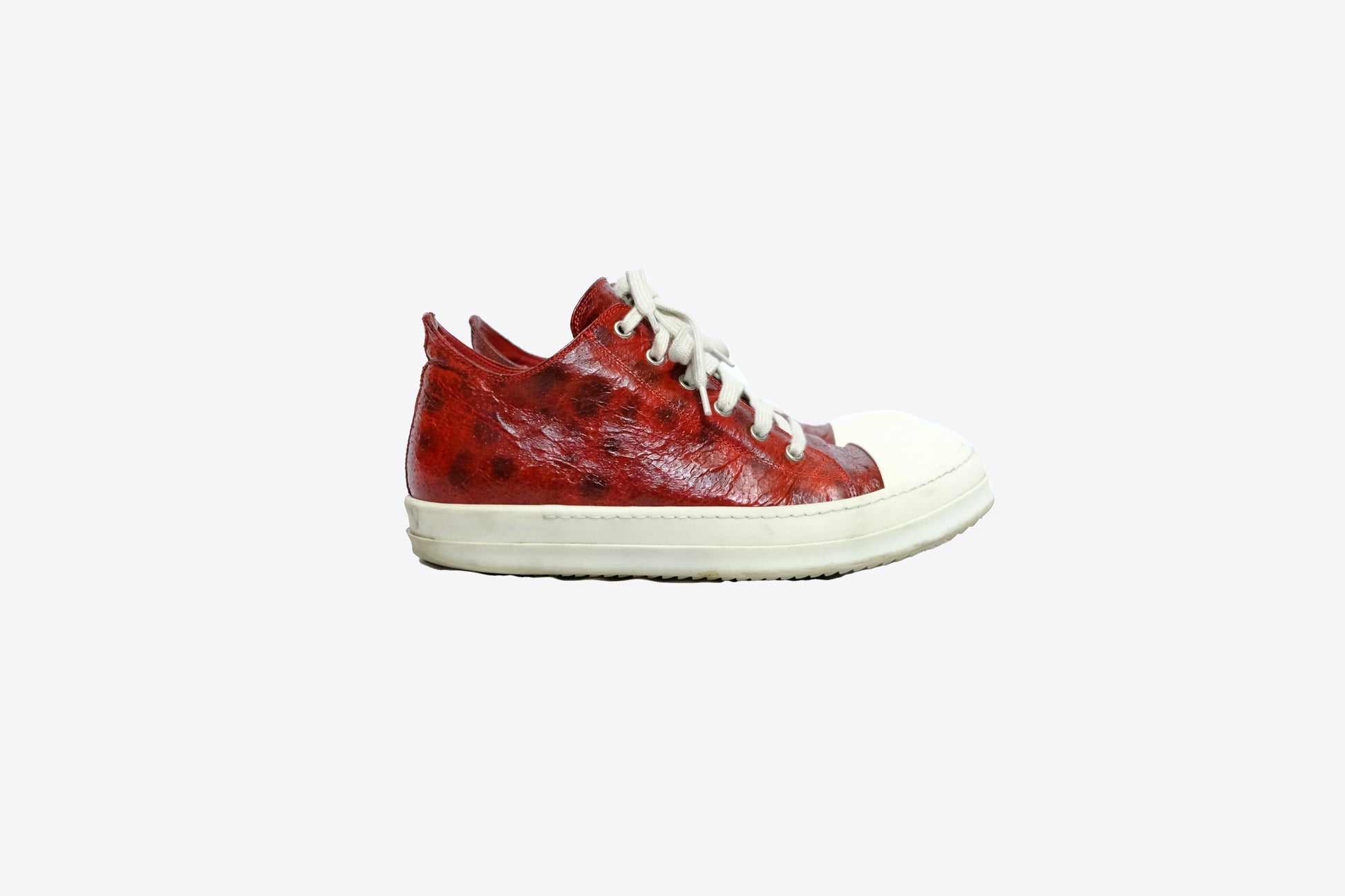 Rick Owens - SS17 Red Wolffish Leather Ramones, EU 42 – Archaic