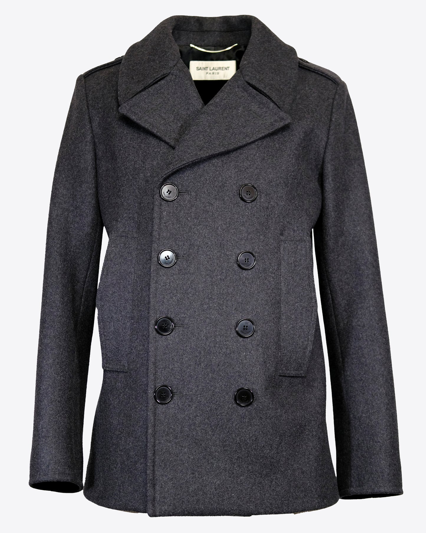 Saint Laurent - FW15 "Paris Sessions" Caban Peacoat, EU 50