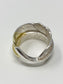 Goro's - Gold tipped Silver Feather Ring, US 7.5