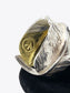 Goro's - Gold tipped Silver Feather Ring, US 7.5